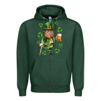 Sports Green st patricks elf Zipper Hoodie - Neo Western