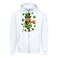 White st patricks elf Zipper Hoodie - Neo Western