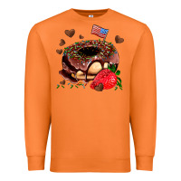 Carrot donut strawberry and usa flag Premium Sweatshirt - AdoDesignShop