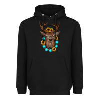 Black deer gemstone sunflower Heavyweight Hoodie - JahusDesignShop