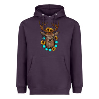 Plum deer gemstone sunflower Heavyweight Hoodie - JahusDesignShop