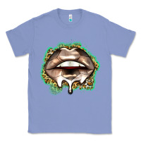Colony Blue soccer lips Classic Tee - Zillion Design Studio