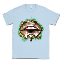 Dusty Blue soccer lips Classic Tee - Zillion Design Studio