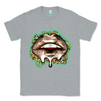 Heather Grey soccer lips Classic Tee - Zillion Design Studio