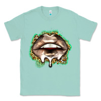 Seafoam soccer lips Classic Tee - Zillion Design Studio