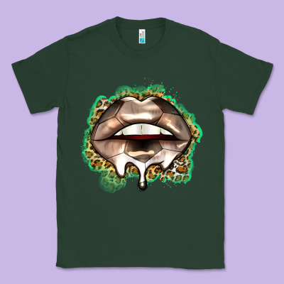 Soccer Lips Classic Tee Designed By Zillion Design Studio