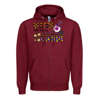 Burgundy Witch Better Have My Candy Zipper Hoodie - CowhideDigitalArt