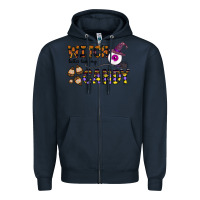 Navy Witch Better Have My Candy Zipper Hoodie - CowhideDigitalArt