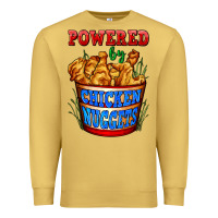 Antique Gold powered by chicken nuggets Premium Sweatshirt - AdoDesignShop