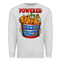 Dove Grey powered by chicken nuggets Premium Sweatshirt - AdoDesignShop