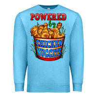 Ocean Blue powered by chicken nuggets Premium Sweatshirt - AdoDesignShop