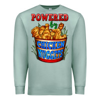 Seafoam powered by chicken nuggets Premium Sweatshirt - AdoDesignShop