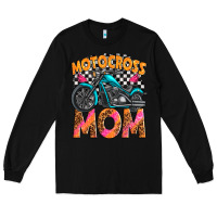 Black motocross mom Long Sleeve Tee - texasbilliewilder
