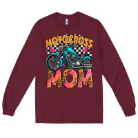 Burgundy motocross mom Long Sleeve Tee - texasbilliewilder