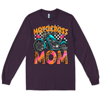 Plum motocross mom Long Sleeve Tee - texasbilliewilder