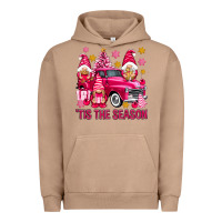 Pigment Burro Tis' the season pink Christmas gnomes truck Urban Hoodie - NancyCooperArtShop