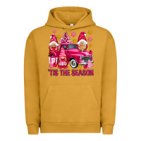 Pigment Peanut Butter Tis' the season pink Christmas gnomes truck Urban Hoodie - NancyCooperArtShop