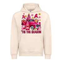 Sandshell Tis' the season pink Christmas gnomes truck Urban Hoodie - NancyCooperArtShop