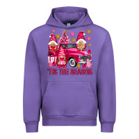 Tulip Tis' the season pink Christmas gnomes truck Urban Hoodie - NancyCooperArtShop