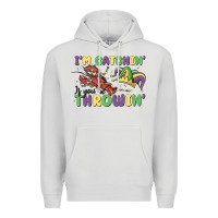 Dove Grey i'm catchin' if you're throwin' Premium Hoodie - MaliasSmallBusiness