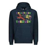 Navy i'm catchin' if you're throwin' Premium Hoodie - MaliasSmallBusiness