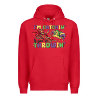 Red i'm catchin' if you're throwin' Premium Hoodie - MaliasSmallBusiness