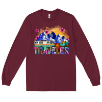 Burgundy traveler Long Sleeve Tee - Zillion Design Studio