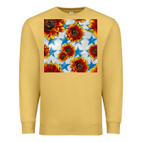 Antique Gold patriotic sunflowers and stars Premium Sweatshirt - BundleAndBundleShop
