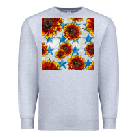 Heather Grey patriotic sunflowers and stars Premium Sweatshirt - BundleAndBundleShop
