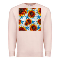 Pale Pink patriotic sunflowers and stars Premium Sweatshirt - BundleAndBundleShop