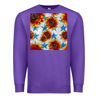 Purple patriotic sunflowers and stars Premium Sweatshirt - BundleAndBundleShop