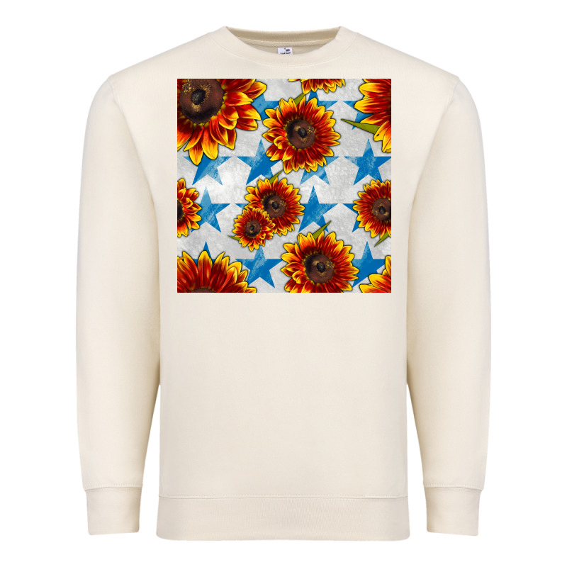 Patriotic Sunflowers And Stars Premium Sweatshirt by BundleAndBundleShop | Teevron