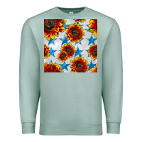 Seafoam patriotic sunflowers and stars Premium Sweatshirt - BundleAndBundleShop
