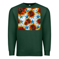 Sports Green patriotic sunflowers and stars Premium Sweatshirt - BundleAndBundleShop