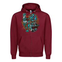 Burgundy love Zipper Hoodie - SublimationCraftShop