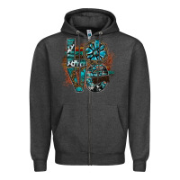 Charcoal Heather love Zipper Hoodie - SublimationCraftShop