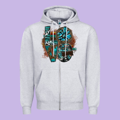 Love Zipper Hoodie Designed By Sublimationcraftshop