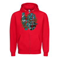 Red love Zipper Hoodie - SublimationCraftShop