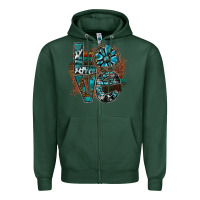 Sports Green love Zipper Hoodie - SublimationCraftShop