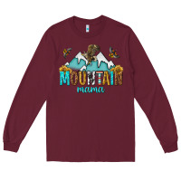 Burgundy mountain mama Long Sleeve Tee - texasbilliewilder
