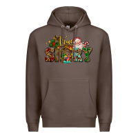 Coffee true story jesus and mary wıth santa Premium Hoodie - AdoDesignShop