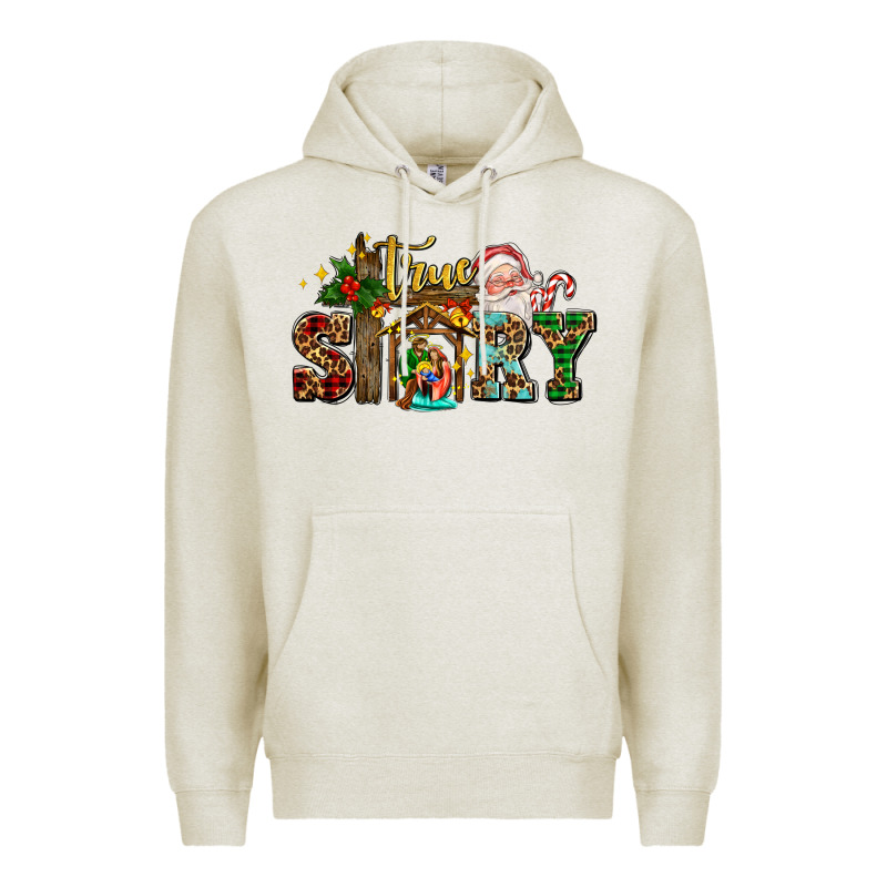 True Story Jesus And Mary Wıth Santa Premium Hoodie by AdoDesignShop | Teevron