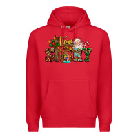 Red true story jesus and mary wıth santa Premium Hoodie - AdoDesignShop