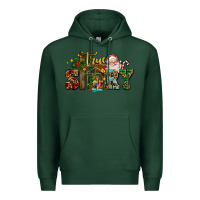 Sports Green true story jesus and mary wıth santa Premium Hoodie - AdoDesignShop