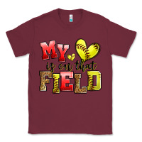 Burgundy my heart is on that field softball Classic Tee - Zillion Design Studio
