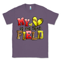 Lavender my heart is on that field softball Classic Tee - Zillion Design Studio