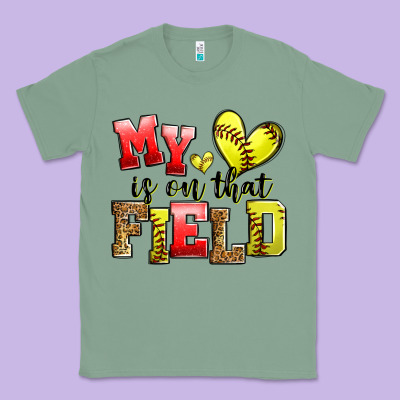 My Heart Is On That Field Softball Classic Tee Designed By Zillion Design Studio