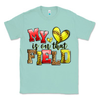 Seafoam my heart is on that field softball Classic Tee - Zillion Design Studio