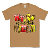Toasted Coconut my heart is on that field softball Classic Tee - Zillion Design Studio