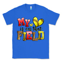 True Royal my heart is on that field softball Classic Tee - Zillion Design Studio